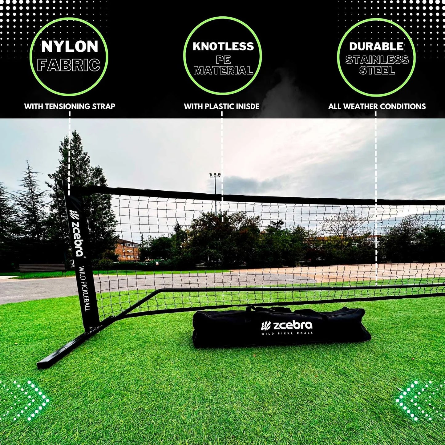 Zzebra pickleball net