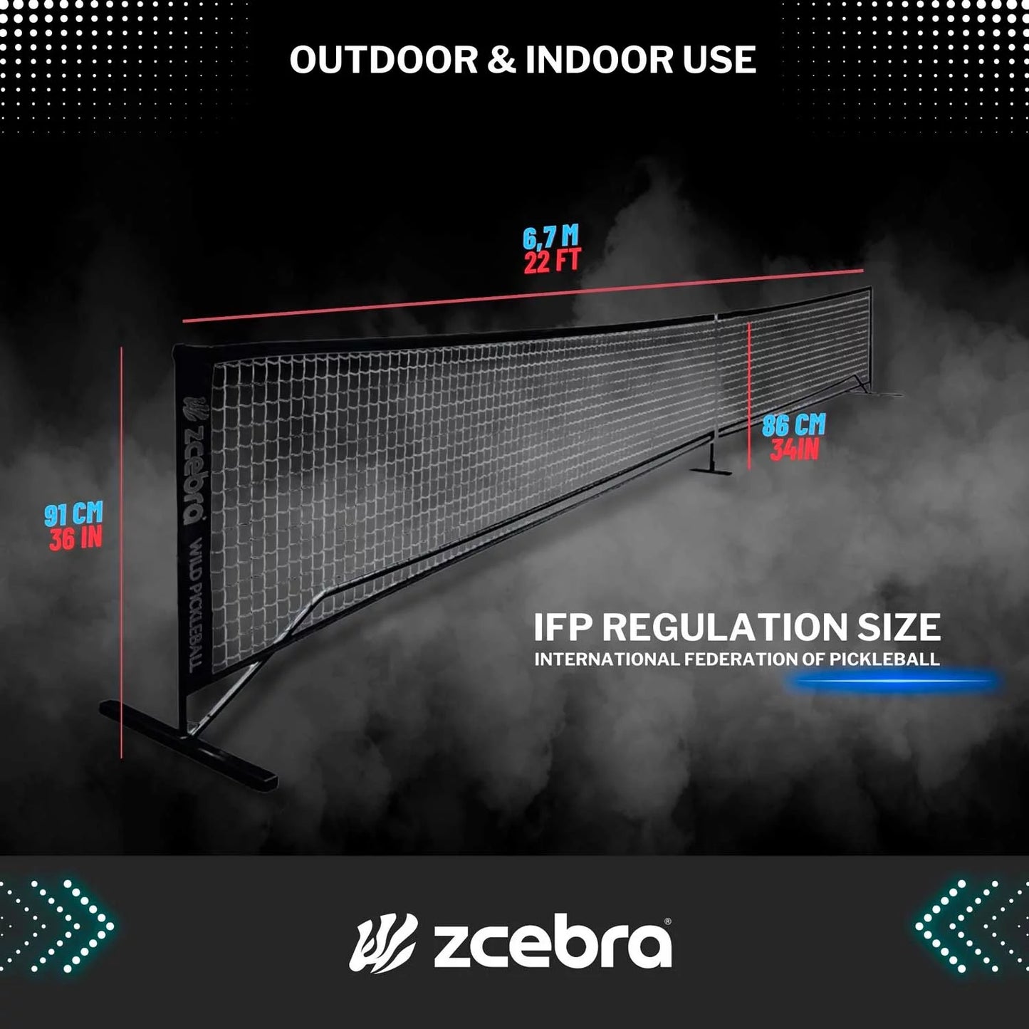 Zzebra pickleball net