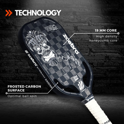 Zzebra TOTEM Black Stream Series Pickelball Racket