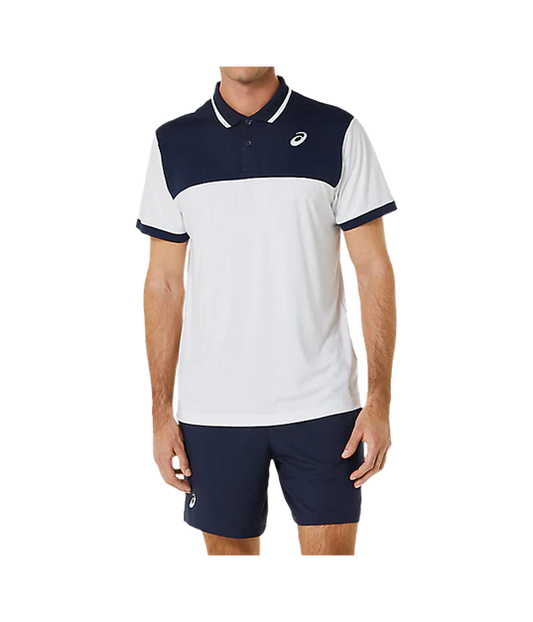 Asics Court Polos White / Navy